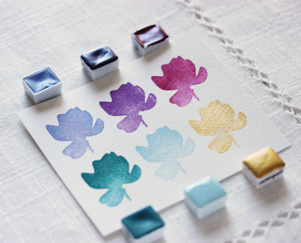 Mer de Glace, demi-godet d'aquarelle