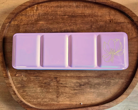 Palette métallique vide 24 demi-godets, Rose