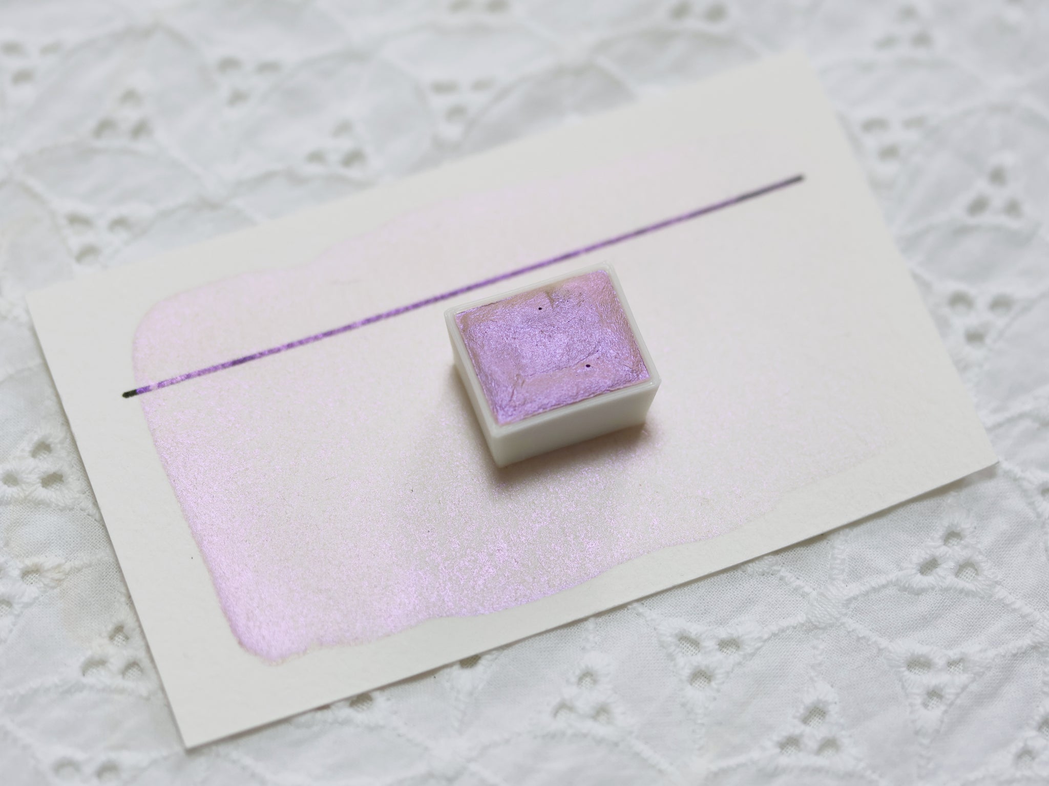 Lilas, demi-godet d'aquarelle