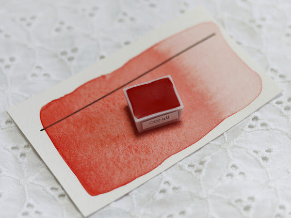 Corail, demi-godet d’aquarelle