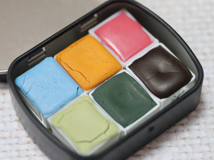 Les Essentielles d'Ondine, set de 6 demi-godets d'aquarelle