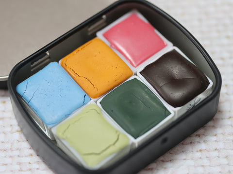 Les Essentielles d'Ondine, set de 6 demi-godets d'aquarelle