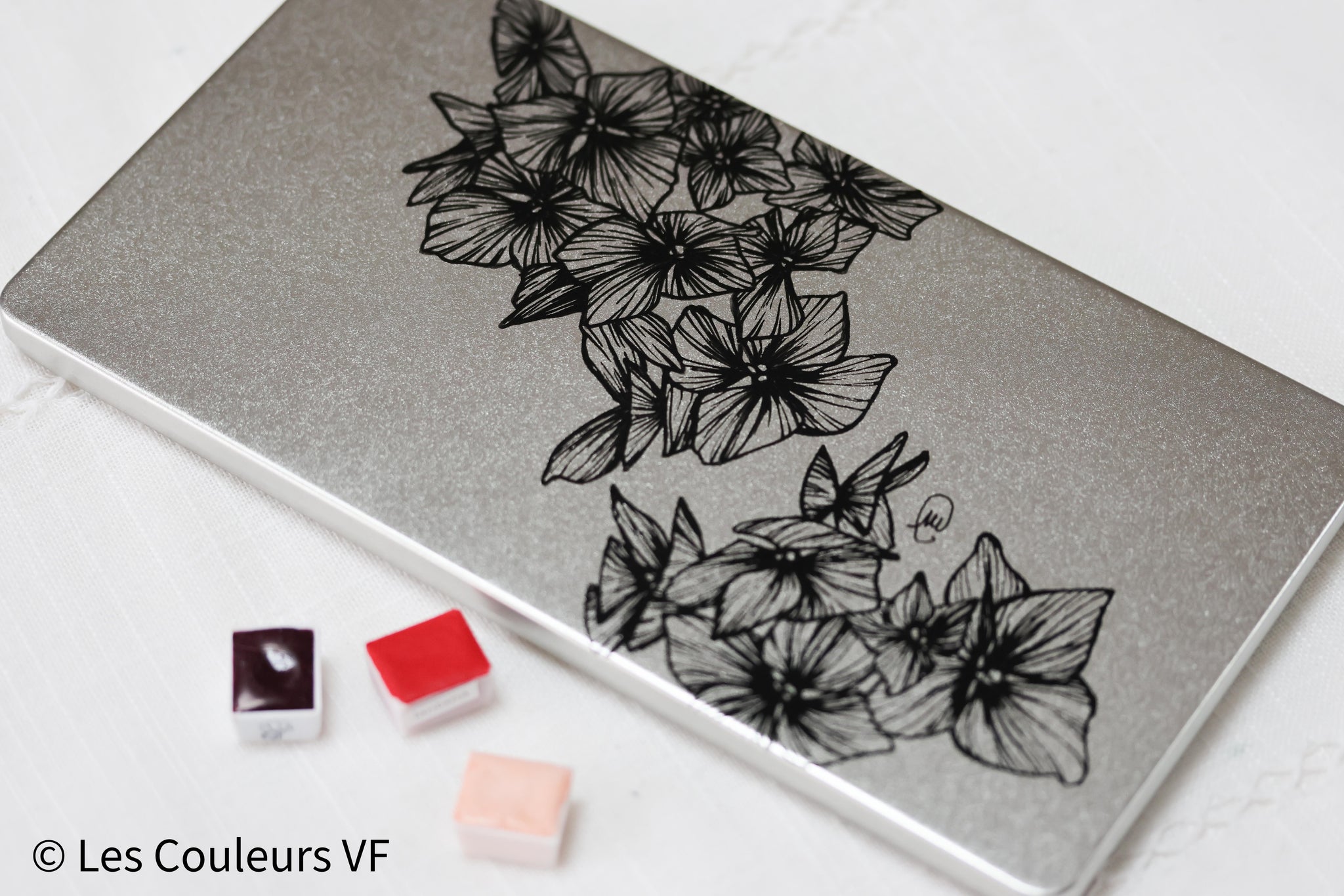 Palette métallique vide x Marion Cornillot - Les Hortensias 1