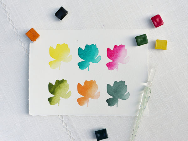 Jenni x Les Couleurs VF, set de 6 demi-godets d'aquarelle