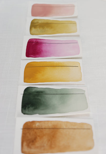 Ballade d'Automne, set de 6 demi-godets d'aquarelle
