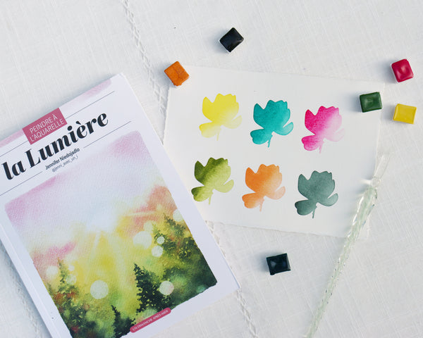 Jenni x Les Couleurs VF, set de 6 demi-godets d'aquarelle