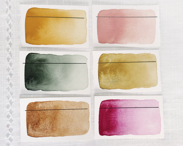 Ballade d'Automne, set de 6 demi-godets d'aquarelle