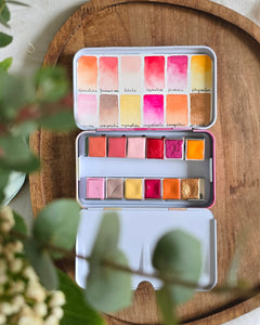 La Palette Rose et Jaune, 12 demi-godets