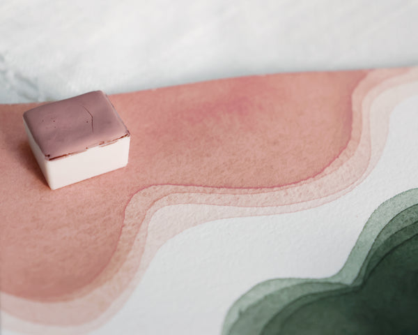 Baci, demi-godet d'aquarelle
