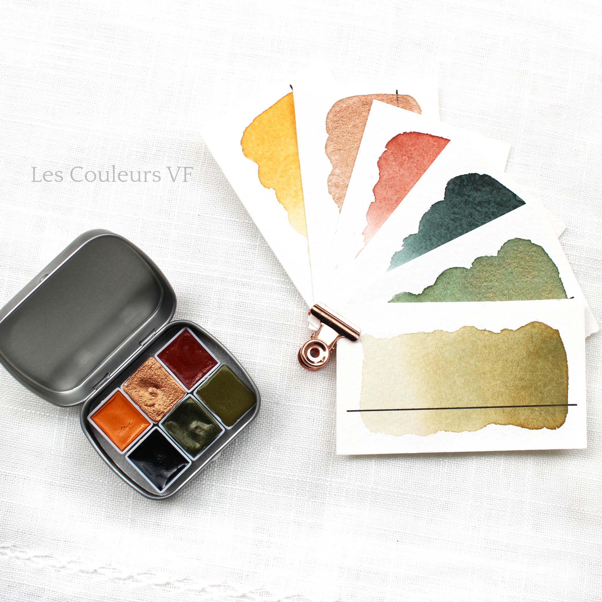 Set Forêt Enchantée, 6 demi-godets d'aquarelle